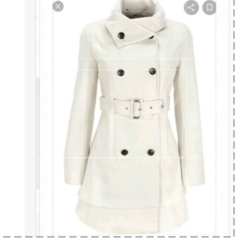 Worthington  wool ivory double breasted winter  coat